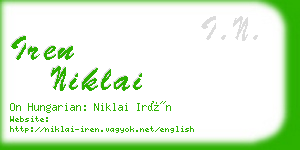 iren niklai business card